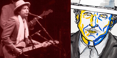 Bob Dylan - 25 years ago and today (Credit: Chris Hakkens, Wikimedia & Nobel Press 2016)